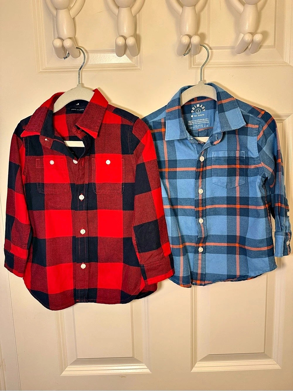 Janie and Jack & Hanna Andersson Classic Flannel Shirts - Size 2T - Like New